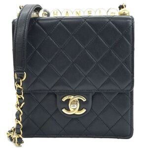 Chanel Mini Matelasse Chain Shoulder Bag Pearl Imitation BK Gdhardware